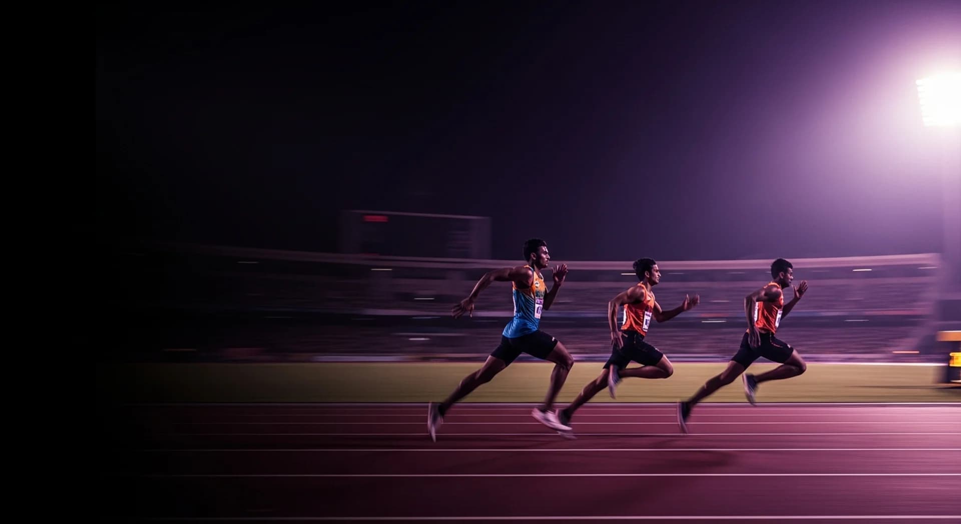Athletes racing on a track at a KIBI Sports event